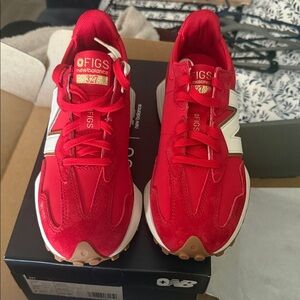 FIGS x New Balance Red and White Women's Sneakers